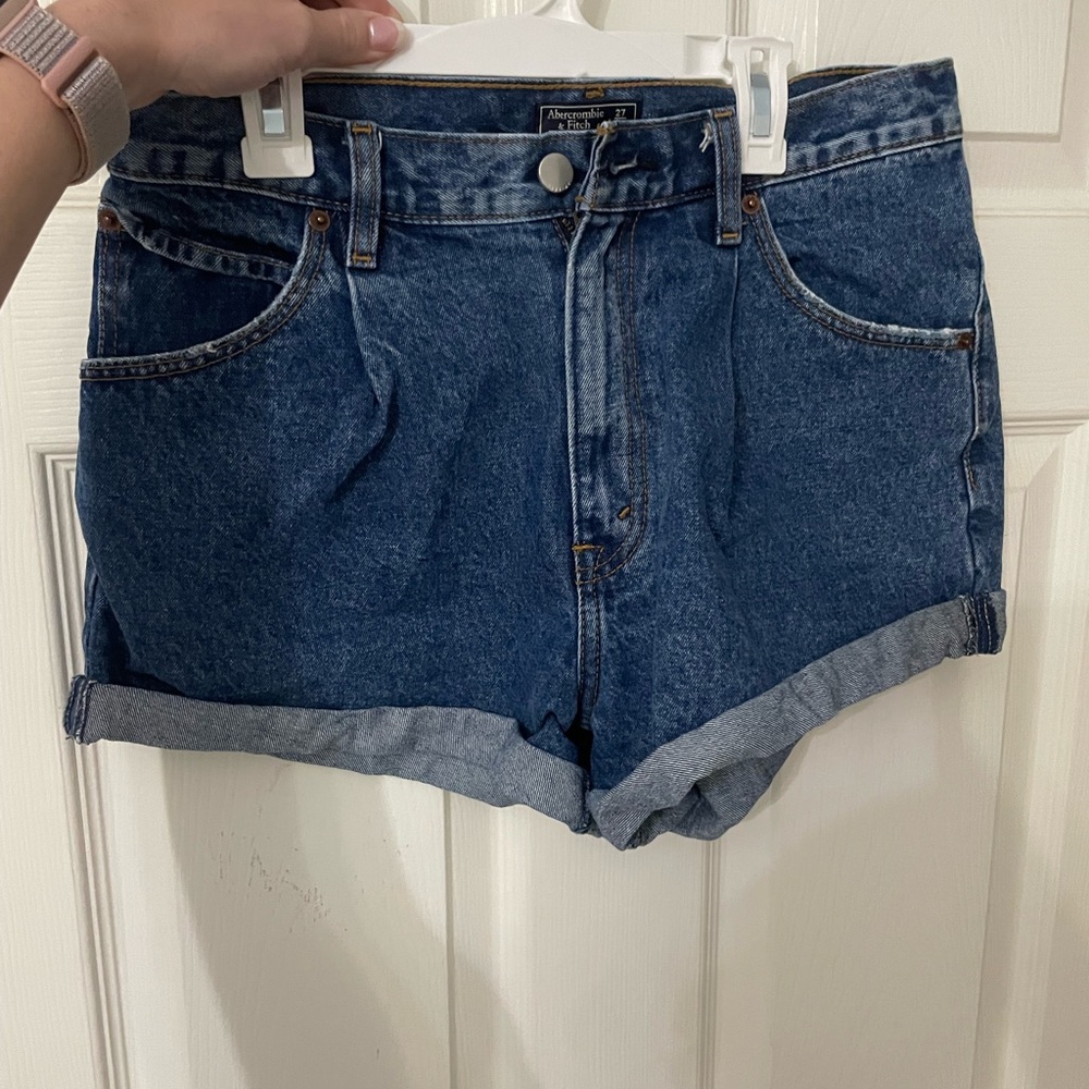 Abercrombie denim Annie high waisted shorts